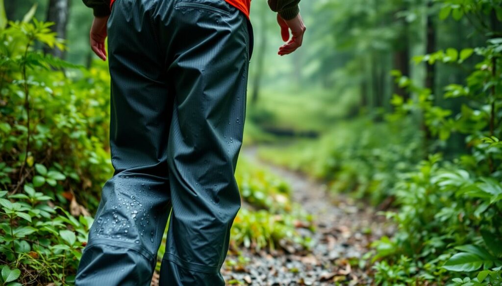 Regenhose im Outdoor-Einsatz